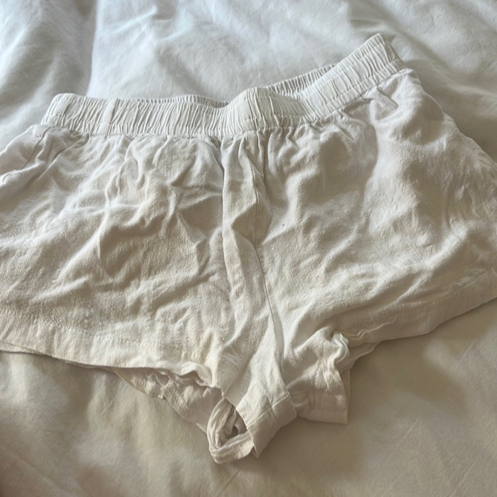 princess polly white linen shorts